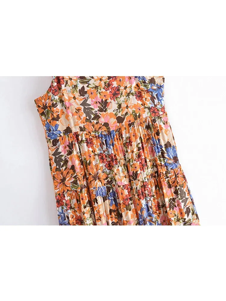 Maxi Dress - Boho Dress - Maxi Boho Sundress - Valentina Flower