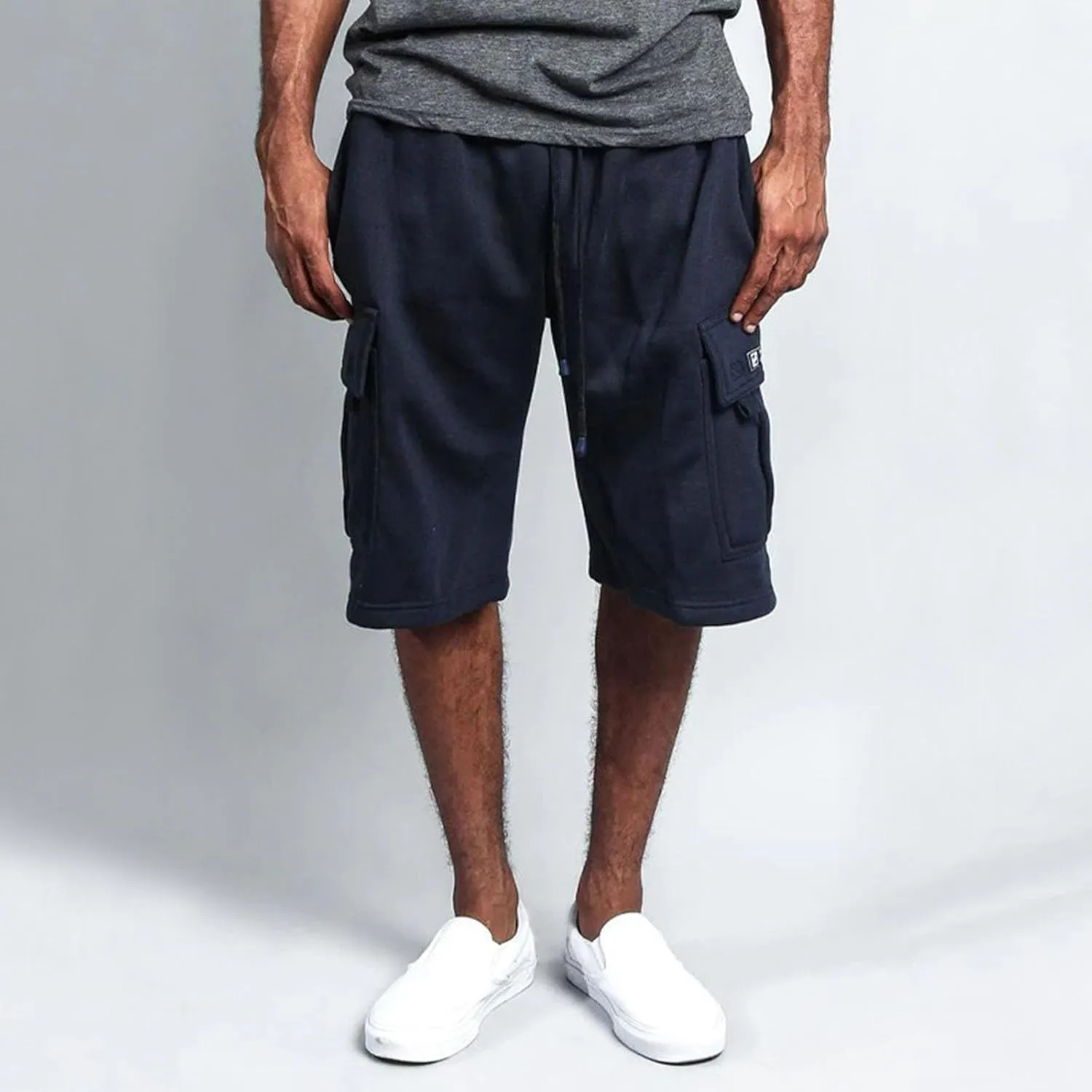Mens Cargo Sweat Shorts Drawstring Elastic Waist Jogger Shorts Athletic Workout Gym Shorts Summer Trendy Casual Short