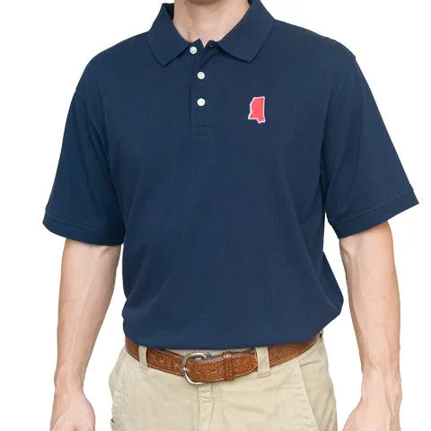 Mississippi Oxford Gameday Polo Navy