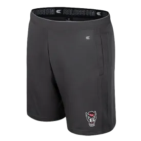 NC State Wolfpack Charcoal 7" Inseam Polyester Shorts