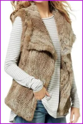 Rabbit Fur Knitted Gilet DO1432