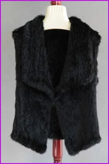 Rabbit Fur Knitted Gilet DO1432