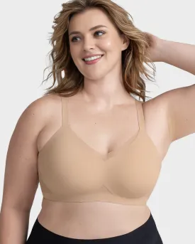 Seamless Mesh Insert Wireless Support Bra