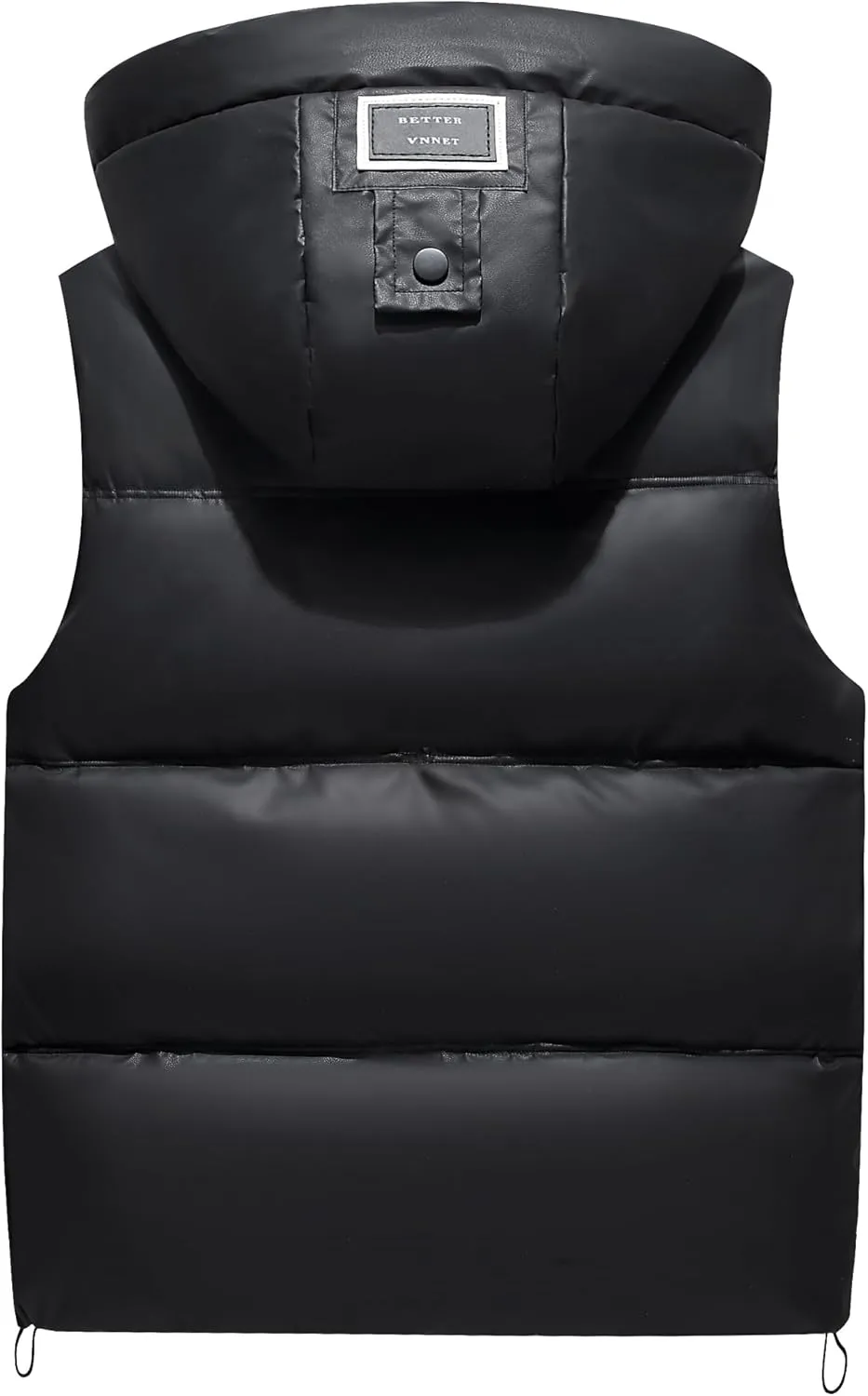 SEAUR Boys Girls Winter Warm Puffer Vest Quilted Water Resistant Down Vest Sleeveless Padded Jacket with Detachable Hood