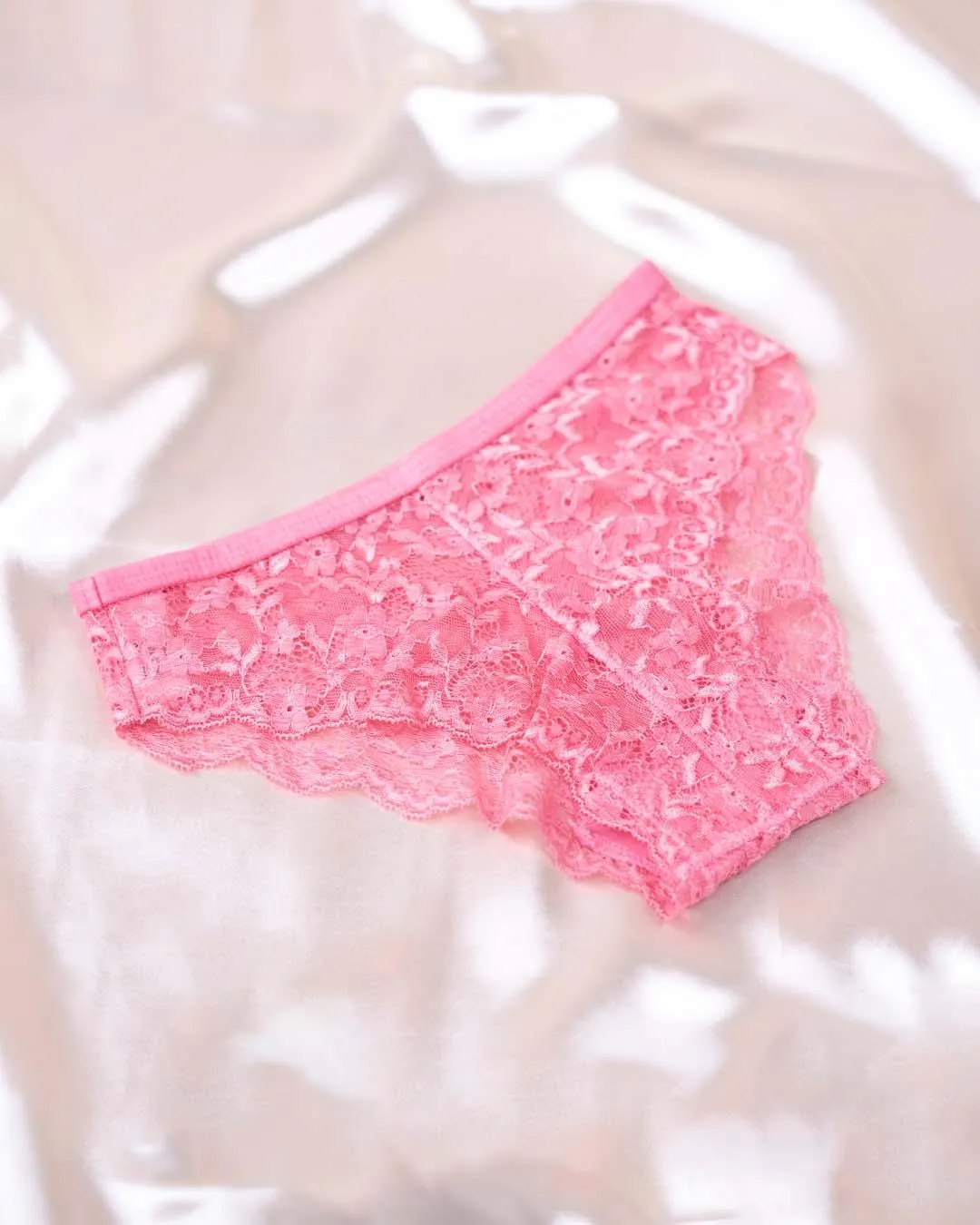 Set Of 3 : Seamless Multicolor Net Panties