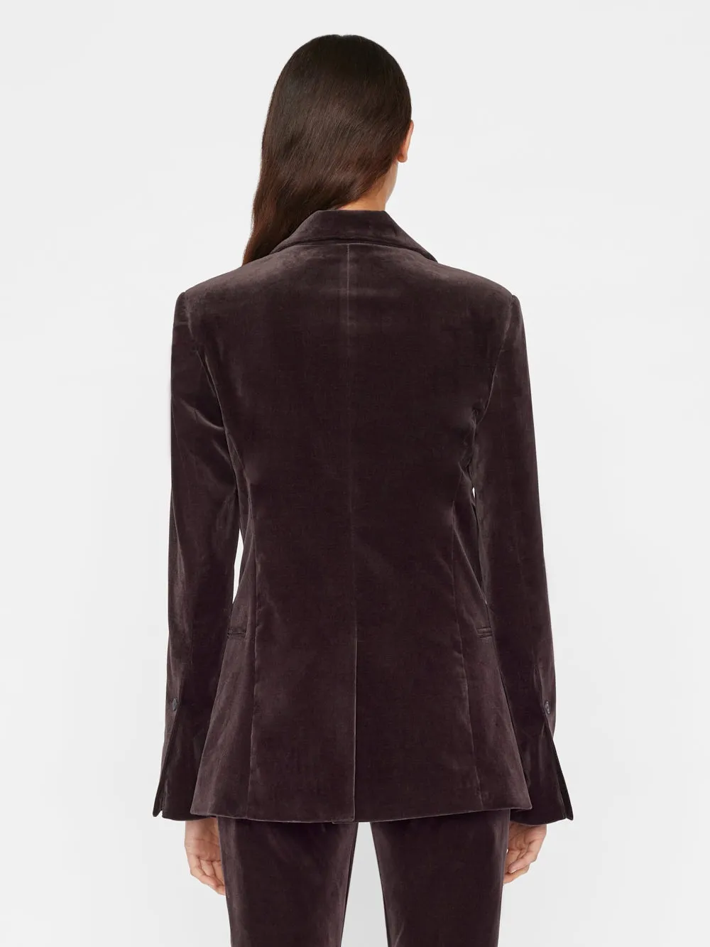 Single Button Blazer Mahogany