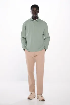 Slim fit micro-printed chinos