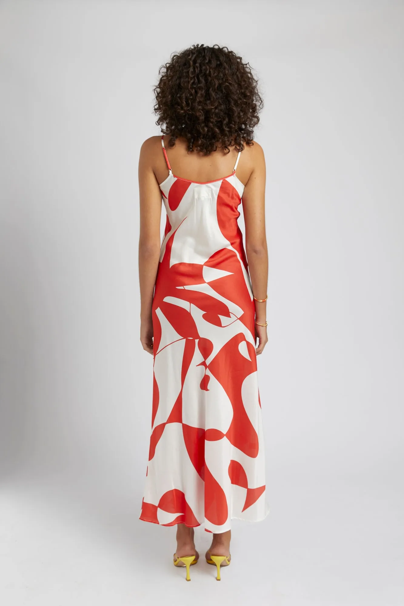 SUMMI SUMMI Womens Siren Silk Maxi Dress - Sailors Delight