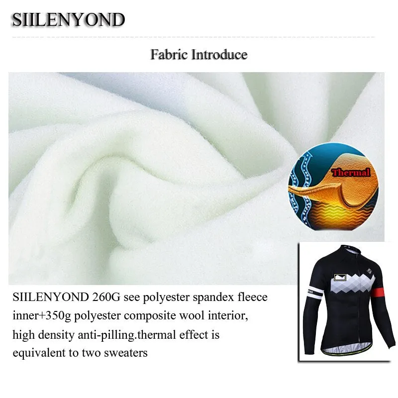 Thermal Fleece Siilenyond Winter Cycling Jersey Set