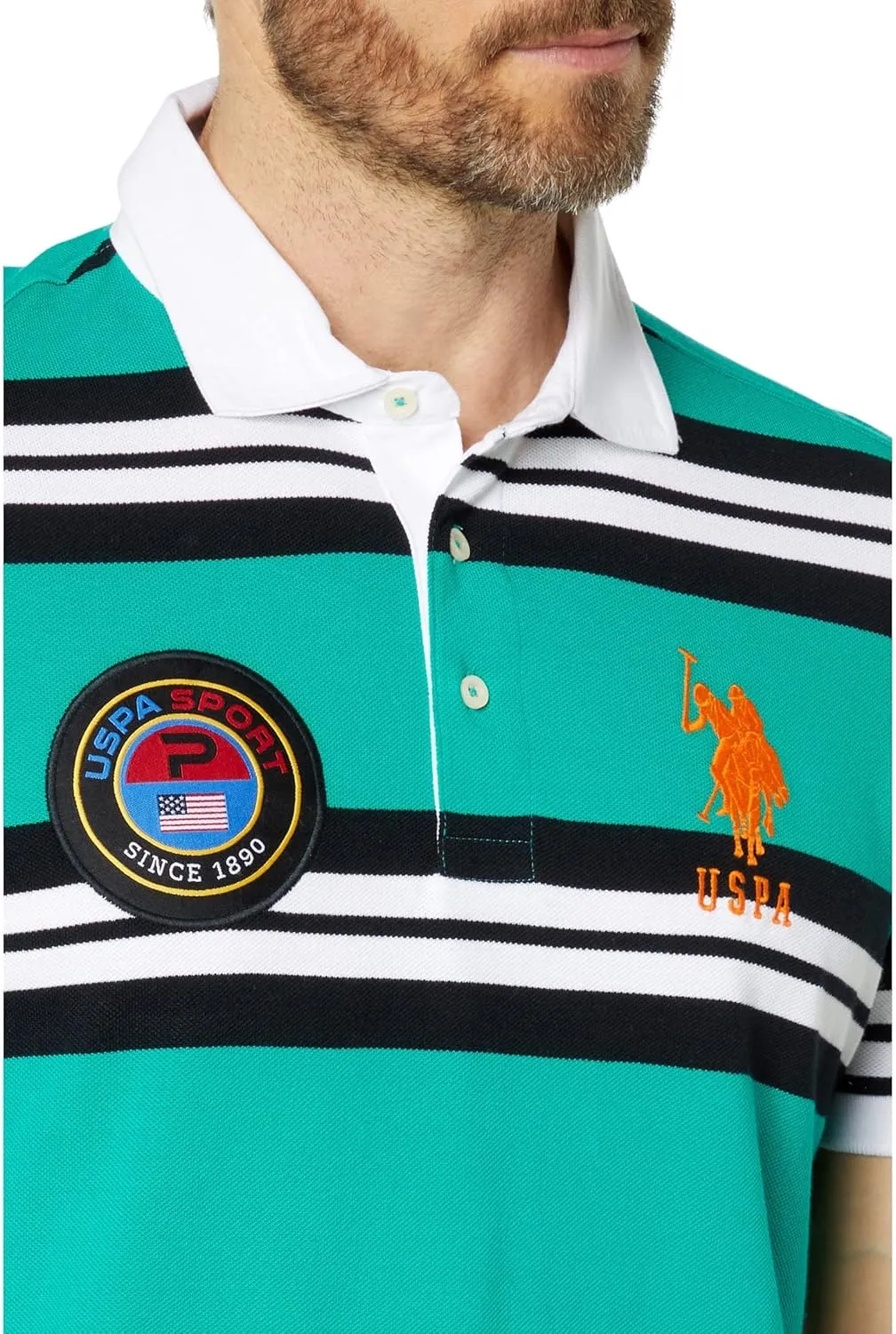 U.S. POLO ASSN. Medallion Short Sleeve Knit Polo Shirt