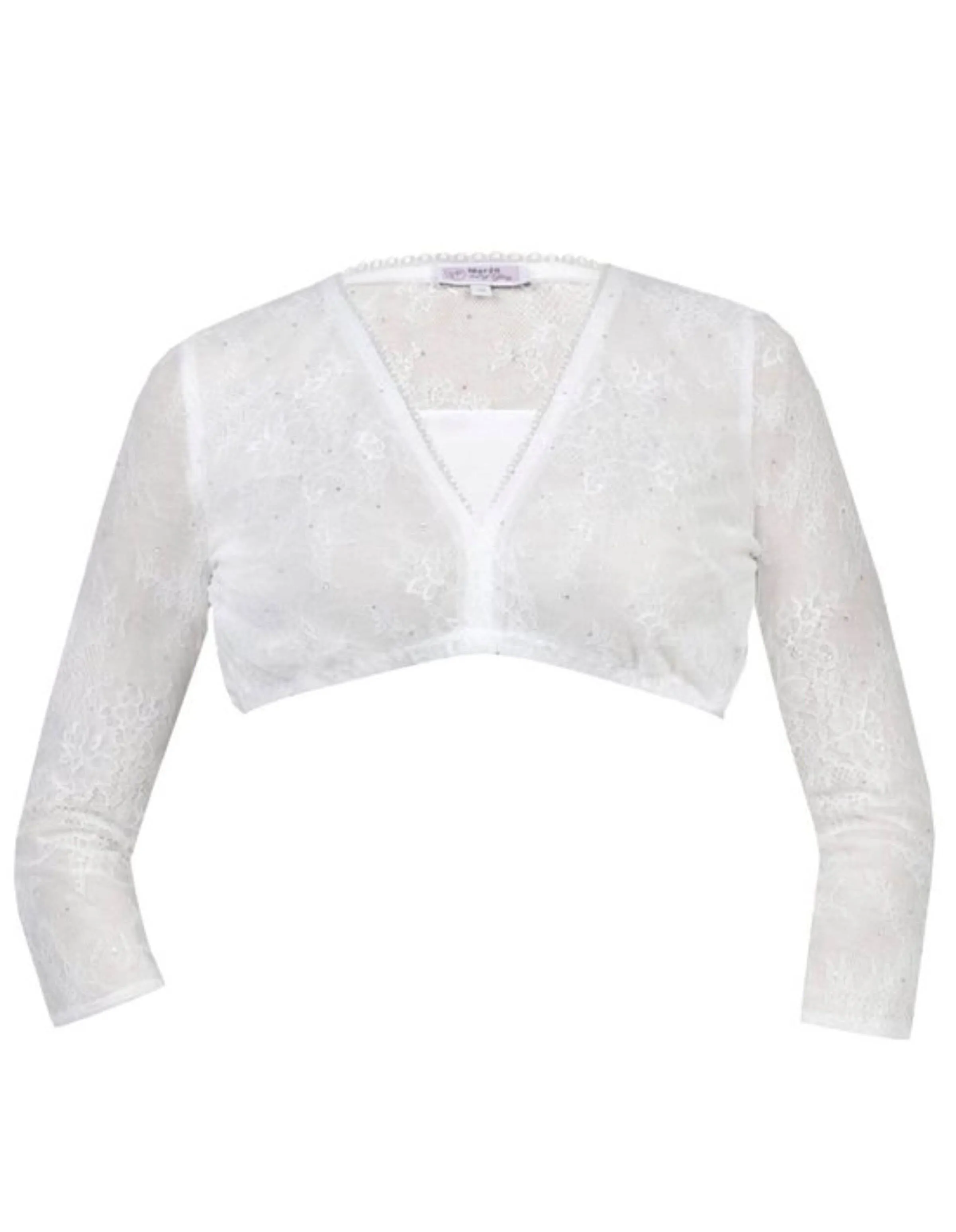 V-Neck Lace Sparkle Dirndl Blouse