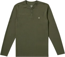 Volcom Men's Russel Long Sleeve Henley Thermal Shirt