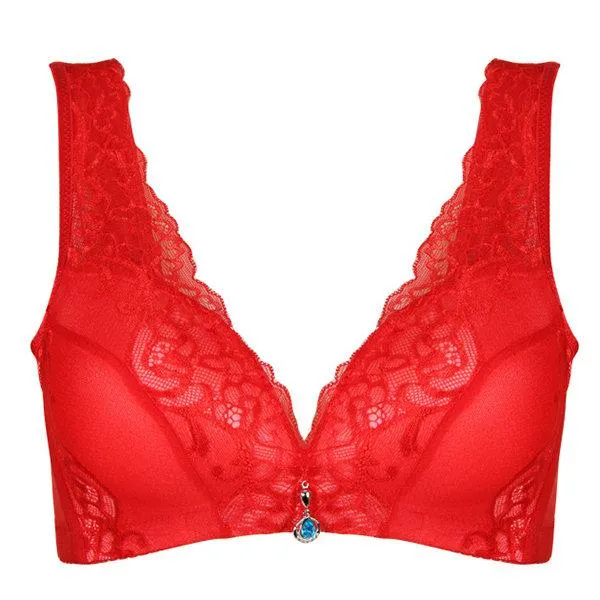 Wireless 3/4 Cup Lace Sexy Bras