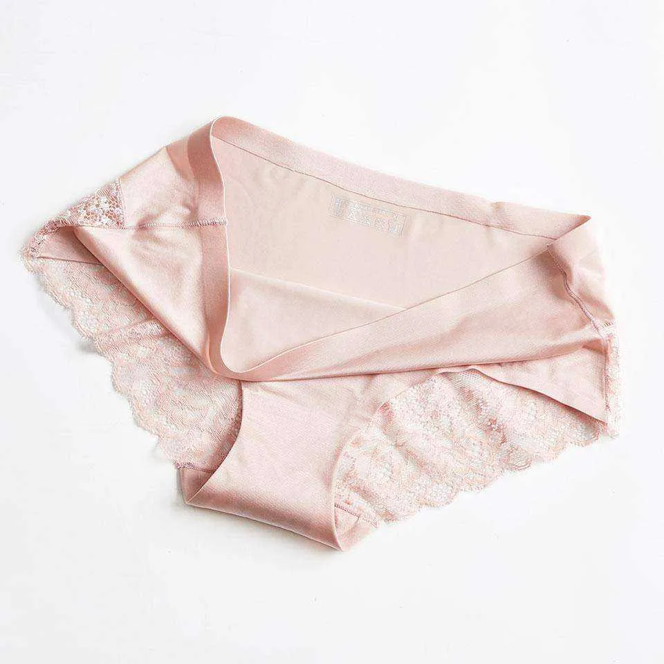 Women Lace Sexy Seamless Panties Nylon Silk Lingerie Underwear
