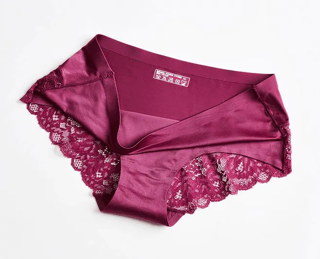Women Lace Sexy Seamless Panties Nylon Silk Lingerie Underwear