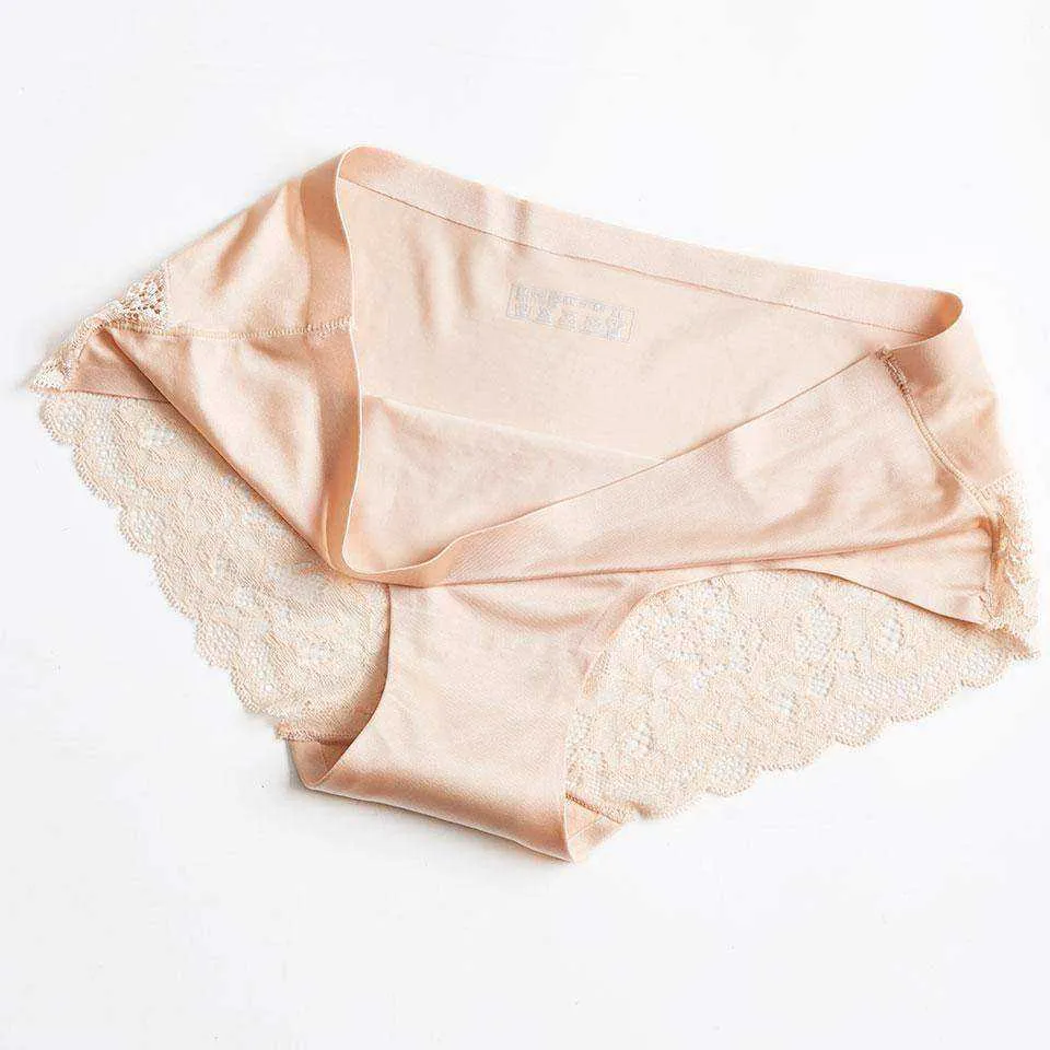 Women Lace Sexy Seamless Panties Nylon Silk Lingerie Underwear