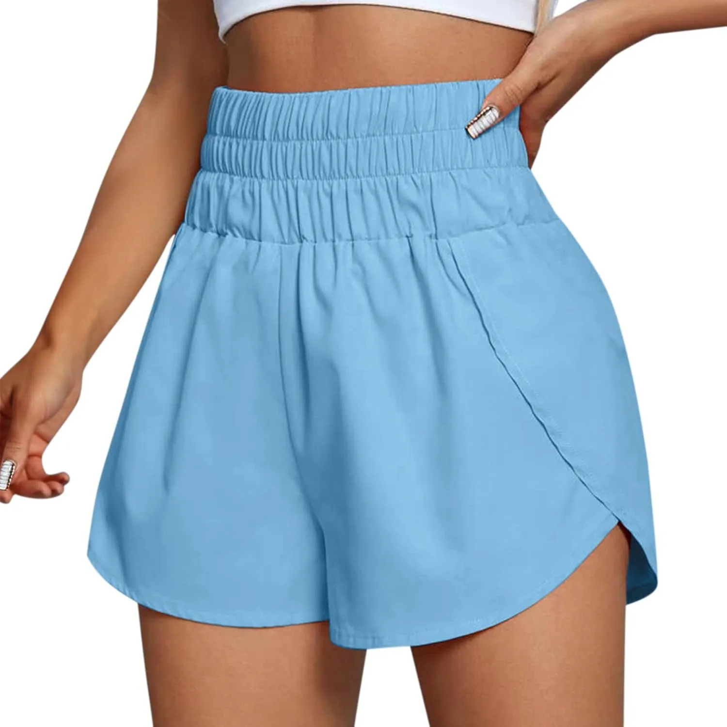 Womens Casual Gym Yoga Shorts Workout Running Athletic Shorts High Waisted Lounge Shorts Plus Size Summer Cute Shorts