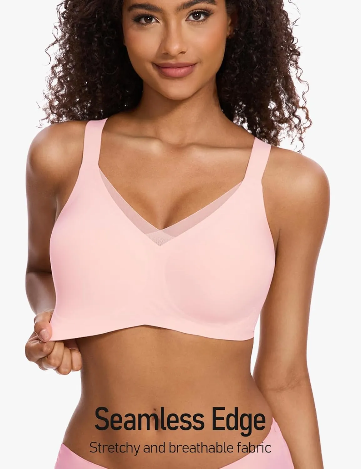 Womens Lace Seamless Bra Wireless Full Coverage Push Up Bras for Women No Underwire Comfortable Bralettes