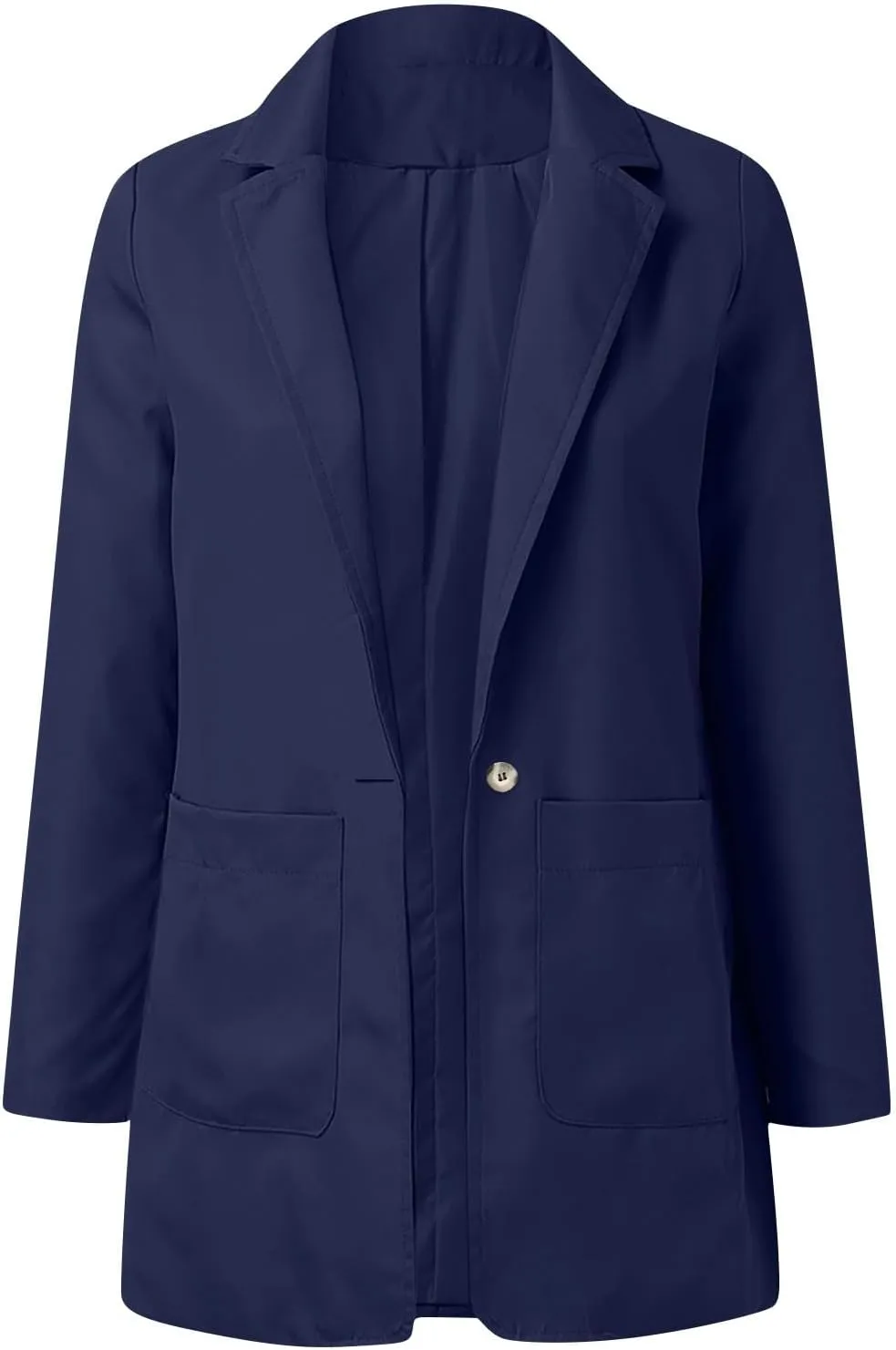 YUTANRAL Blazers for Women Business Casual Open Front Lapel Collar Long Sleeve Work Office Jacket with Pockets